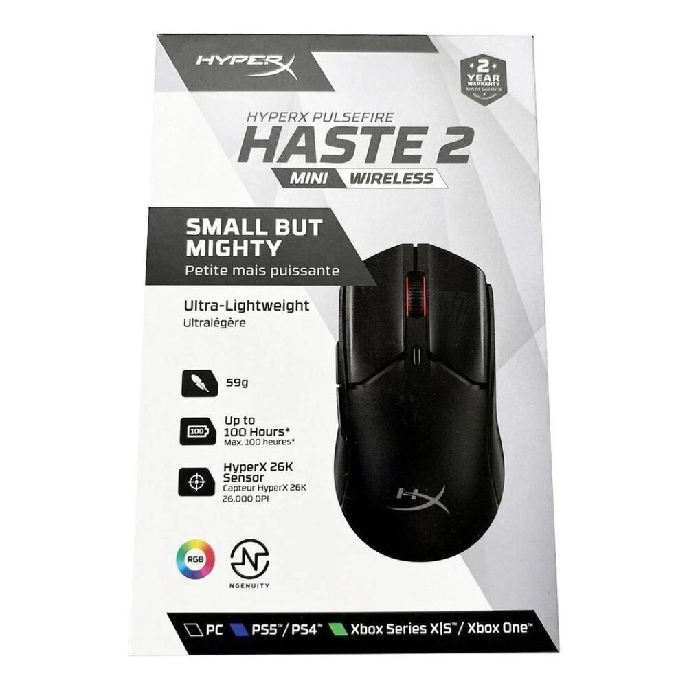 HyperX Pulsefire Haste 2 Mini-Wireless Gaming Mouse- Black